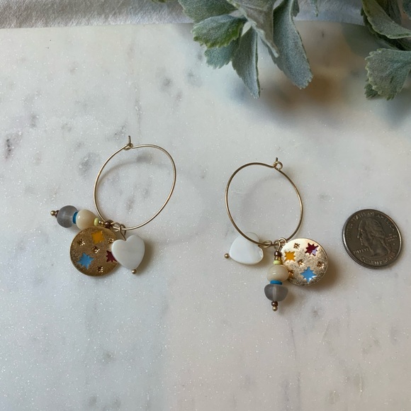 The Mason - Colorful Beaded Piece Drop Hoops - Picture 7 of 7